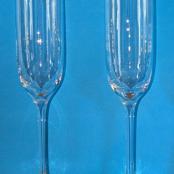 COPY 2nd set- Tiffany & Co Crystal Champagne Flutes - Picture 5 of 6